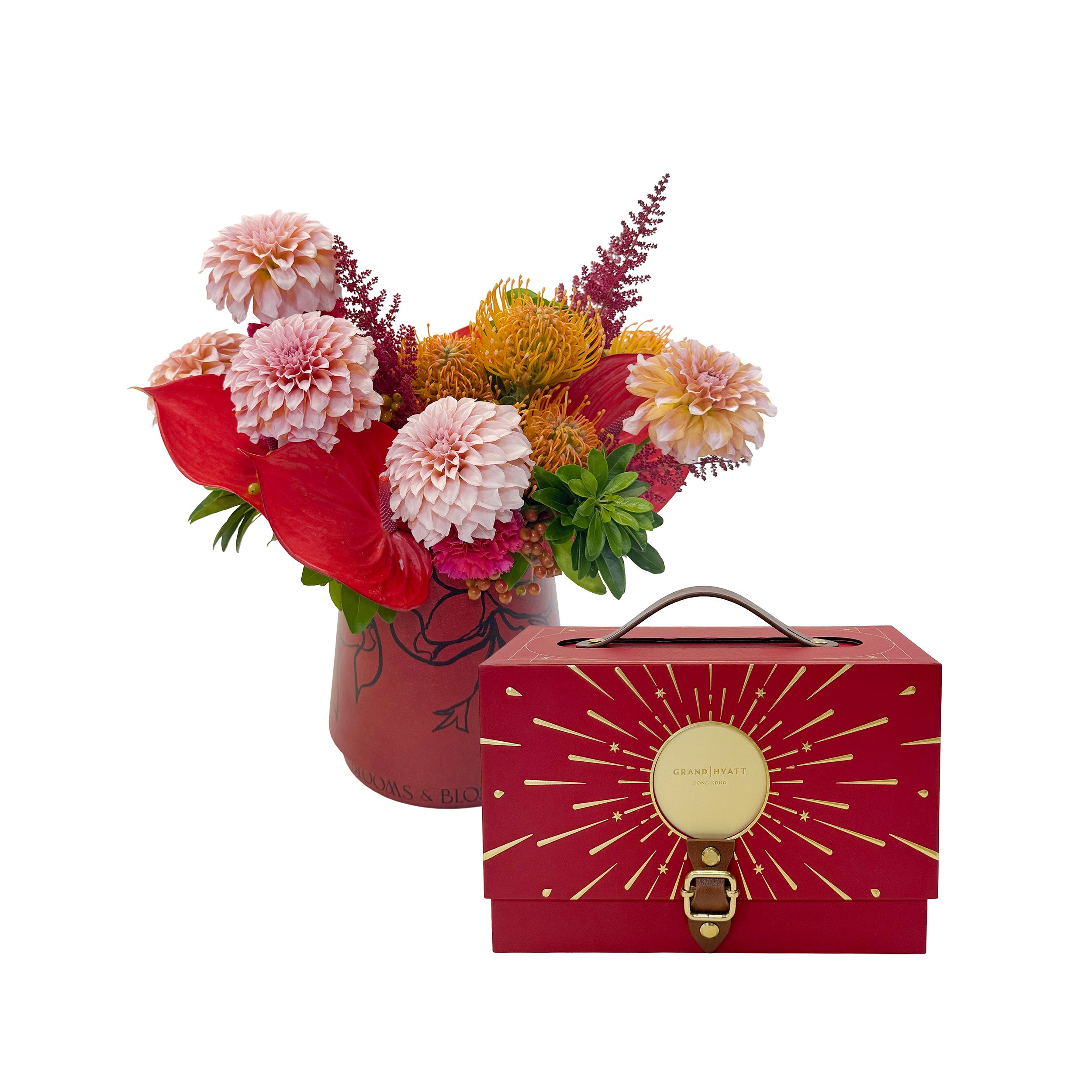 Harvest Moon Bloom Bucket with Grand Hyatt Full Moon Box
