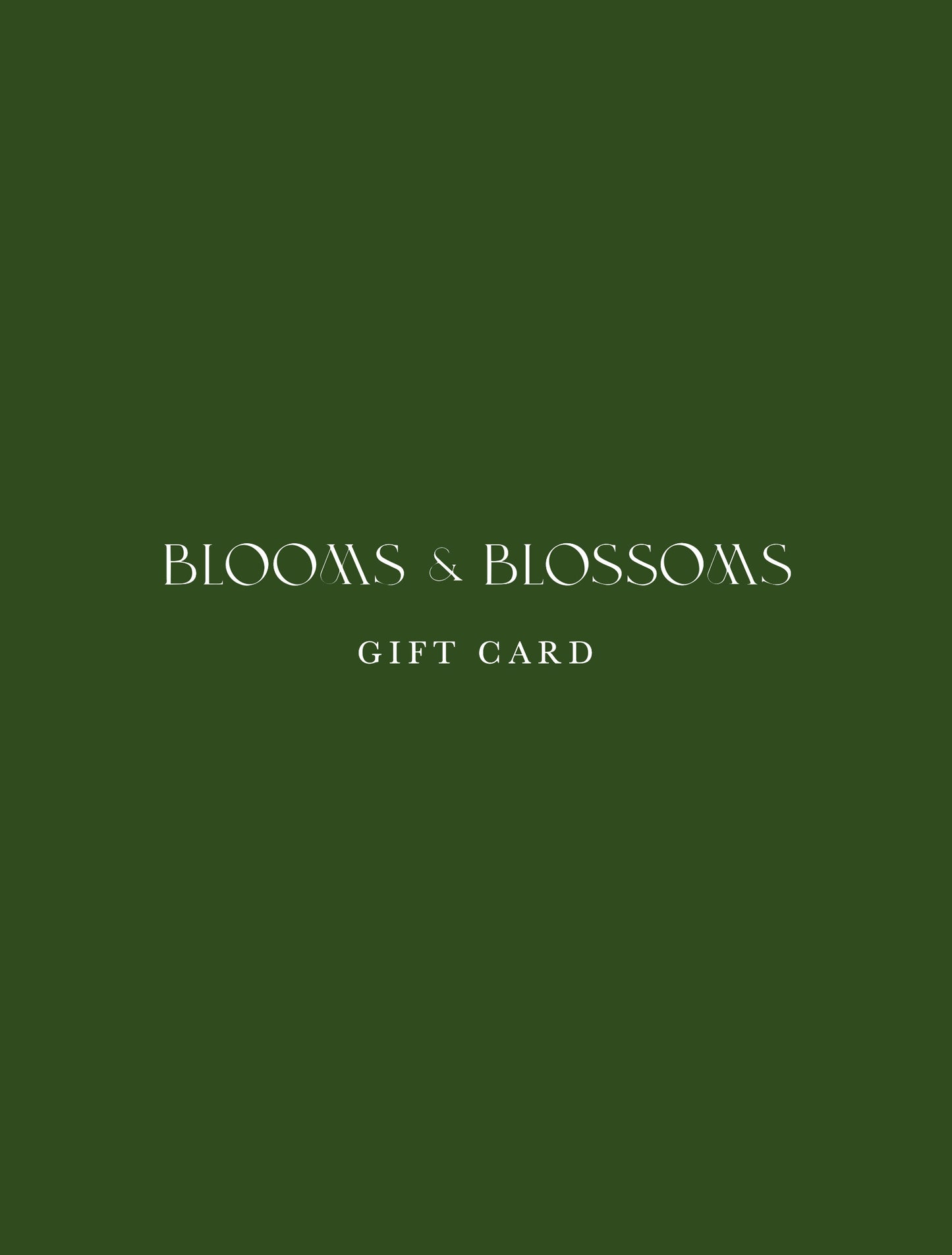 BLOOMS & BLOSSOMS 禮品卡