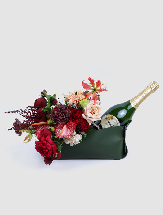 Blooms Champagne Hamper Gift Set (Red)