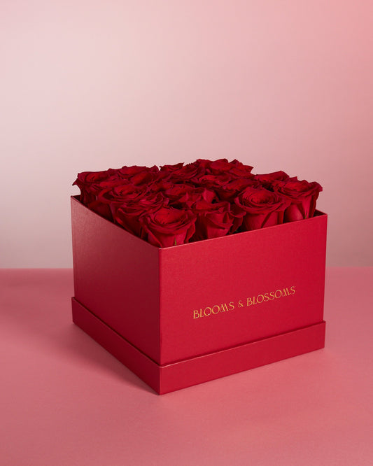 Red Roses in Box 紅色玫瑰花盒